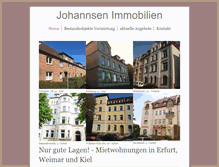 Tablet Screenshot of johannsen-immobilien.com